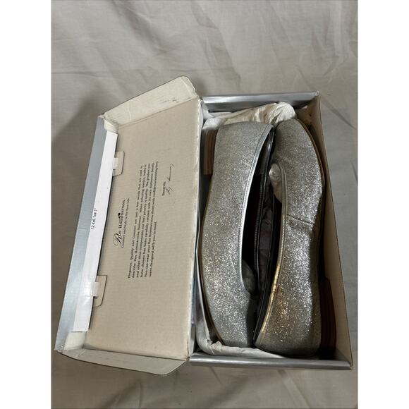 Ros Hommerson Odelle Silver Glitter Ballet Flats Flexble Womans Size 11.5 W/Box - Picture 5 of 16